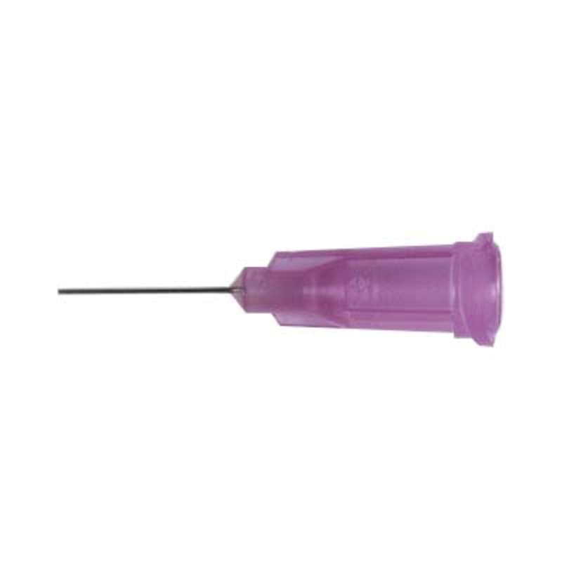 Genius® PosiLok™ 304 Stainless Steel Dispensing Needle, 30 ga x 1/2 in, Lavender, 45 DEG, Polypropylene Hub  50/PK